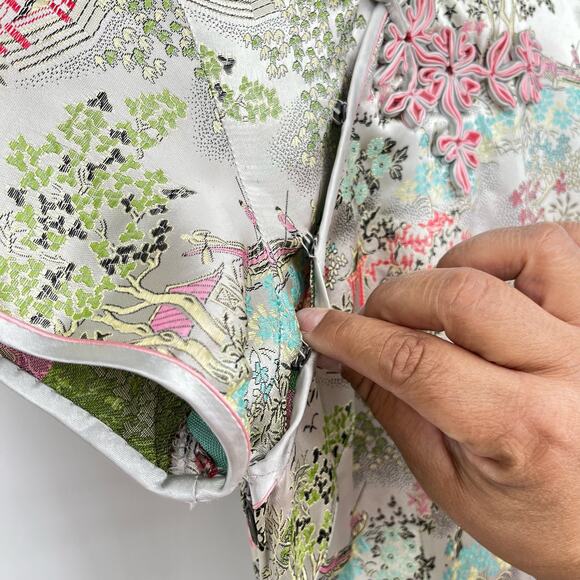 Vintage Peony Brand Dress Women's 32 US M Silver Knee Length Dress - Picture 4 of 11